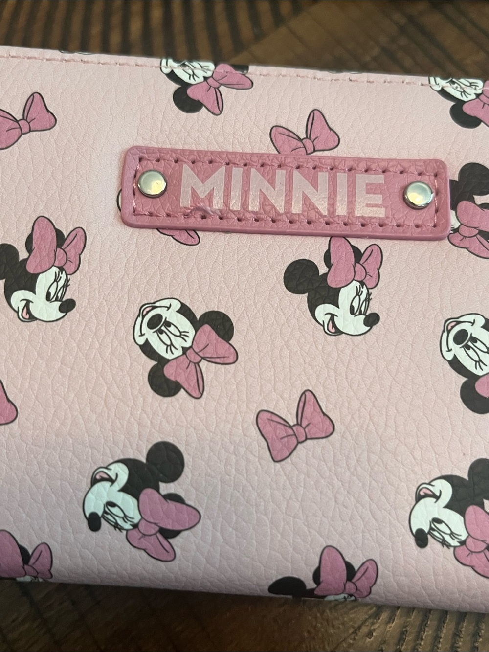 Disney Minnie Mouse Pink Zip Wristlet Wallet New! Cute! - Picture 3 of 5